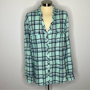 New York & Company Plaid Top